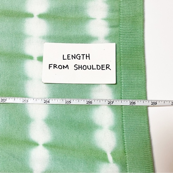 Talbots Tie Dye V Neck Sweater Large lightweight pullover spring summer green - Picture 8 of 9